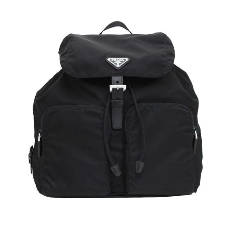 Prada Zainetto Unisex Black Tessuto Nylon Backpack Rucksack 